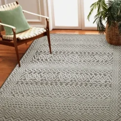 Outdoor Rugs-Kirkland's Home And Black Stripe With Tassel Outdoor Area Rug Tan