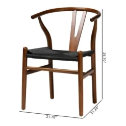 Dining Chairs-Kirkland's Home And Black Wishbone Dining Chairs, Set Of 2 Brown