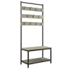 Entryway Furniture-Kirkland's Home And Black Wood Bench Hall Tree Gray
