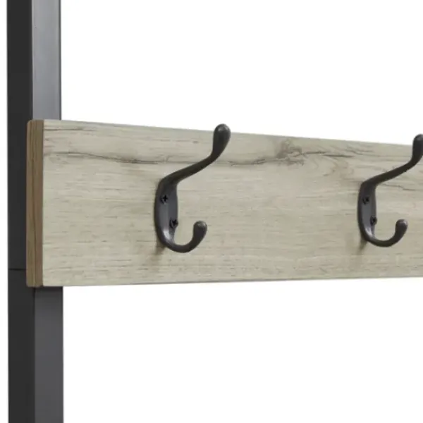 Entryway Furniture-Kirkland's Home And Black Wood Bench Hall Tree Gray