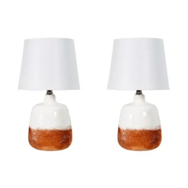 Table Lamps-Kirkland's Home And Bronze Ceramic Table Lamp White