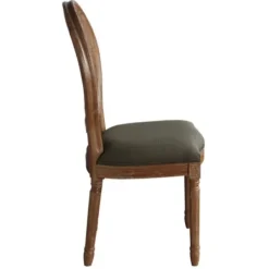 Dining Chairs-Kirkland's Home And Brown Cane Oval Back Dining Chair Gray