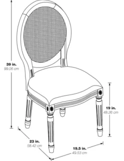 Dining Chairs-Kirkland's Home And Brown Cane Oval Back Dining Chair Gray