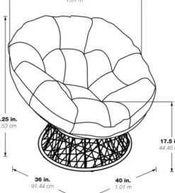 Accent Chairs-Kirkland's Home And Brown Woven Papasan Chair Ivory