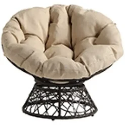 Accent Chairs-Kirkland's Home And Brown Woven Papasan Chair Ivory