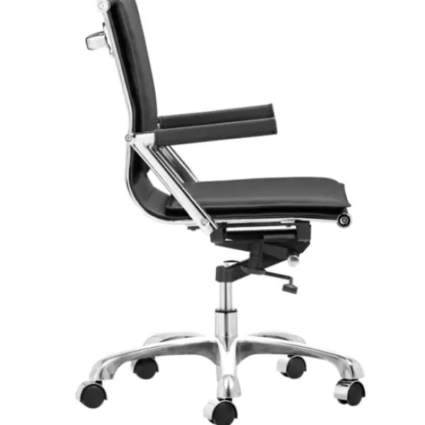 Office Furniture-Kirkland's Home And Chrome Ergonomic Office Chair Black