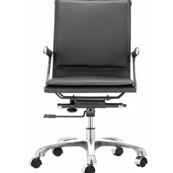 Office Furniture-Kirkland's Home And Chrome Ergonomic Office Chair Black