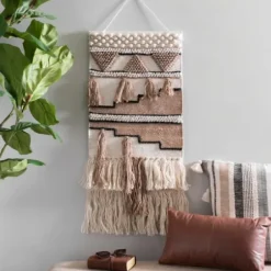Wall Plaques-Kirkland's Home And Cream Macrame Wall Hanging Tan