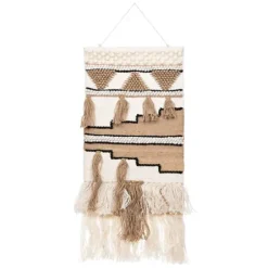 Wall Plaques-Kirkland's Home And Cream Macrame Wall Hanging Tan