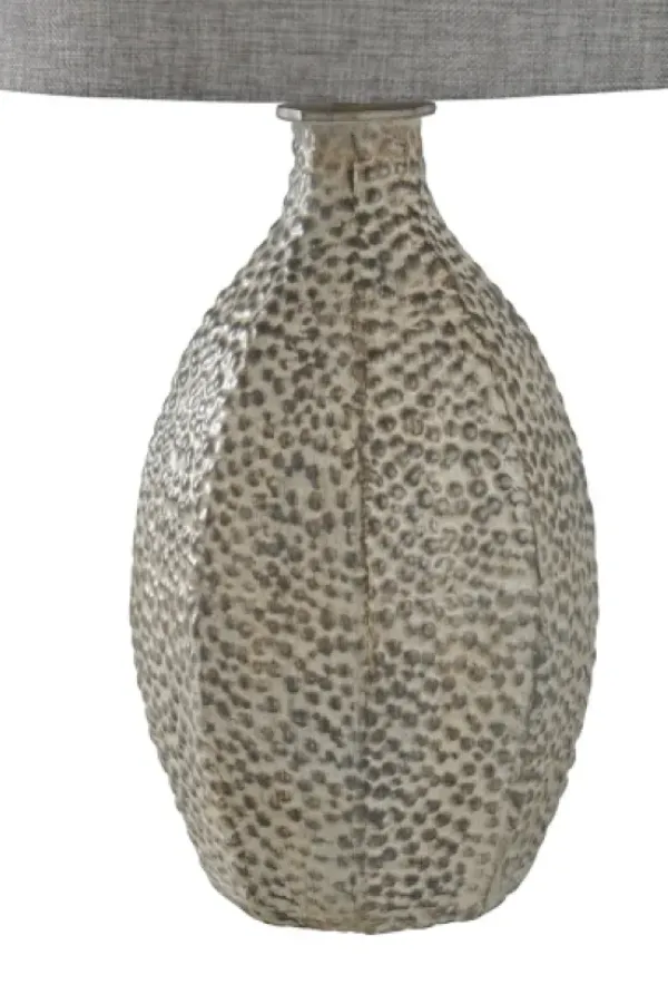 Table Lamps-Kirkland's Home And Cream Textured Table Lamp Gray