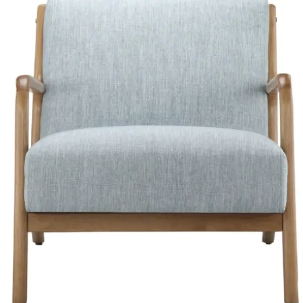 Accent Chairs-Kirkland's Home And Elm Wood Mid-Century Modern Armchair Gray