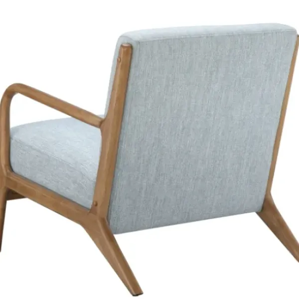 Accent Chairs-Kirkland's Home And Elm Wood Mid-Century Modern Armchair Gray
