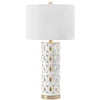 Table Lamps-Kirkland's Home And Gold Cut-Out Ovals Table Lamp White