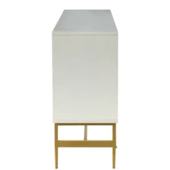 Cabinets & Sideboards-Kirkland's Home And Gold 4-Door Sideboard White