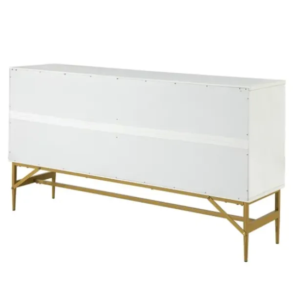 Cabinets & Sideboards-Kirkland's Home And Gold 4-Door Sideboard White
