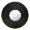 Decorative Mirrors-Kirkland's Home And Gold Double Ribbed Wall Mirror Black