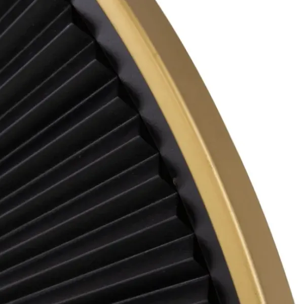 Decorative Mirrors-Kirkland's Home And Gold Double Ribbed Wall Mirror Black