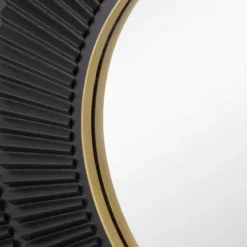 Decorative Mirrors-Kirkland's Home And Gold Double Ribbed Wall Mirror Black