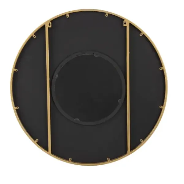 Decorative Mirrors-Kirkland's Home And Gold Double Ribbed Wall Mirror Black