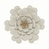 Wall Plaques-Kirkland's Home And Gold Metal Flower Large Wall Plaque White