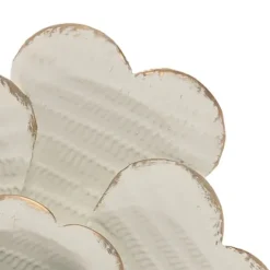 Wall Plaques-Kirkland's Home And Gold Metal Flower Large Wall Plaque White