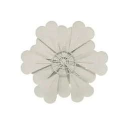 Wall Plaques-Kirkland's Home And Gold Metal Flower Large Wall Plaque White