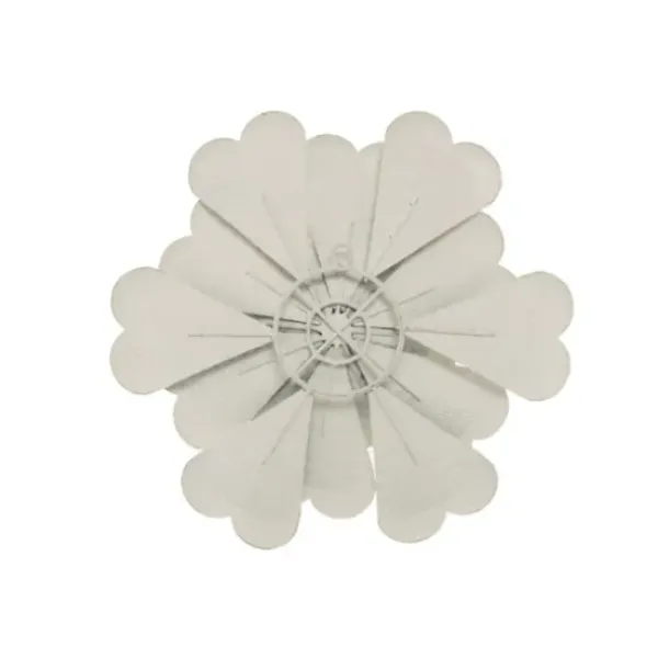 Wall Plaques-Kirkland's Home And Gold Metal Flower Large Wall Plaque White