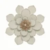 Wall Plaques-Kirkland's Home And Gold Metal Flower Small Wall Plaque White
