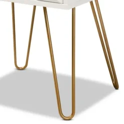 Accent & End Tables-Kirkland's Home And Gold Single Drawer Accent Table White