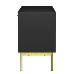 Tv Stands & Media Consoles-Kirkland's Home And Gold Wave Tv Stand Black