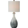 Table Lamps-Kirkland's Home And Gray Textured Table Lamps, Set Of 2 White
