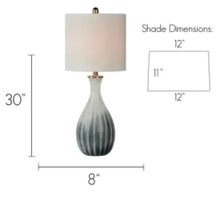 Table Lamps-Kirkland's Home And Gray Textured Table Lamps, Set Of 2 White
