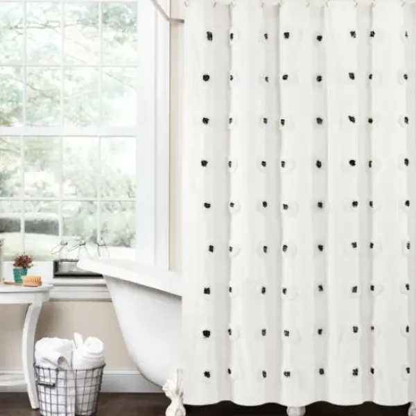 Shower Curtains-Kirkland's Home And Gray Weeping Flower Shower Curtain Blue