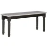 Dining Chairs-Kirkland's Home And Gray Wood Two Tone Dining Bench White