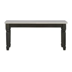 Dining Chairs-Kirkland's Home And Gray Wood Two Tone Dining Bench White