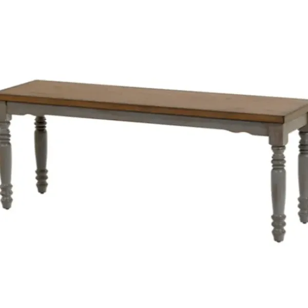 Dining Chairs-Kirkland's Home And Gray Wooden Dining Bench Brown