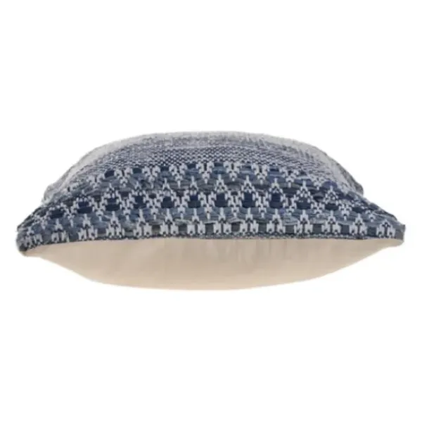 Pillows-Kirkland's Home And Ivory Textured Wavy Accent Pillow Blue