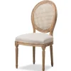 Dining Chairs-Kirkland's Home And Natural Cane Oval Back Dining Chair White