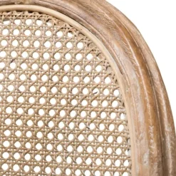 Dining Chairs-Kirkland's Home And Natural Cane Oval Back Dining Chair White