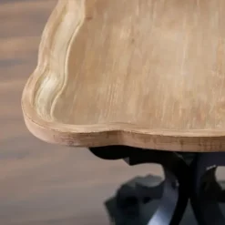 Accent & End Tables-Kirkland's Home And Natural Corina Scalloped Accent Table Black