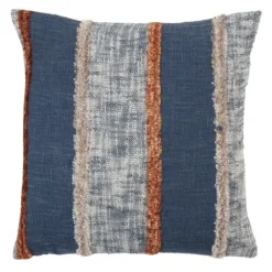 Pillows-Kirkland's Home And Orange Vertical Stripe Throw Pillow Blue