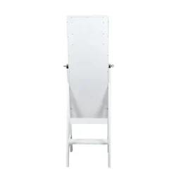 Full Length & Floor Mirrors-Kirkland's Home And Silver Wood Mirror Armoire White