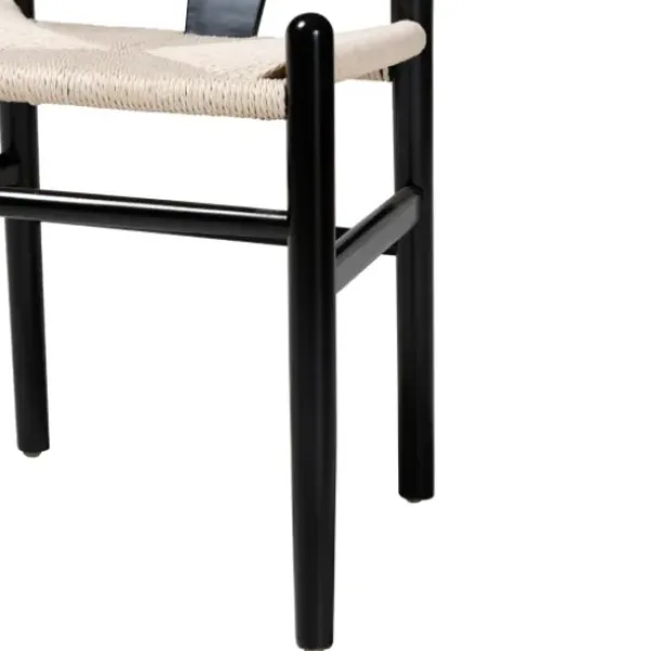 Dining Chairs-Kirkland's Home And Tan Wishbone Dining Chairs, Set Of 2 Black