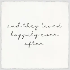 Wall Quotes & Signs-Kirkland's Home And They Lived Happily Framed Art Print White