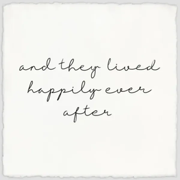 Wall Quotes & Signs-Kirkland's Home And They Lived Happily Framed Art Print White