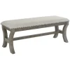 Benches & Ottomans-Kirkland's Home And Wash Nailhead Trim Bench Gray