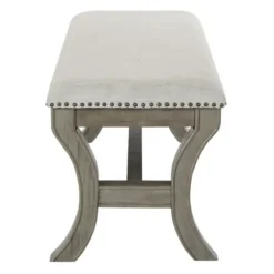 Benches & Ottomans-Kirkland's Home And Wash Nailhead Trim Bench Gray