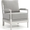 Accent Chairs-Kirkland's Home And White Beaded Frame Accent Chair Gray