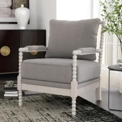 Accent Chairs-Kirkland's Home And White Beaded Frame Accent Chair Gray