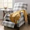 Accent Chairs-Kirkland's Home And White Buffalo Check Recliner Gray